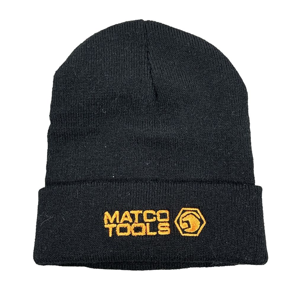 Matco Tools Beanie Hat Skull Cap Black With Embroidered Logo One Size